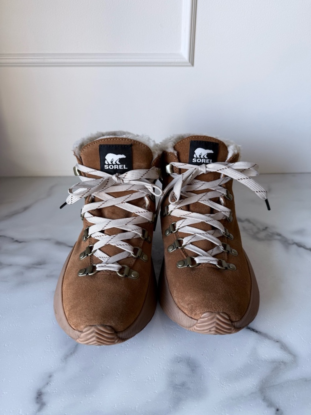 Sorel Out N About III Conquest Boots Size 8.5 Camel Brown Suede Waterproof - Picture 2 of 5